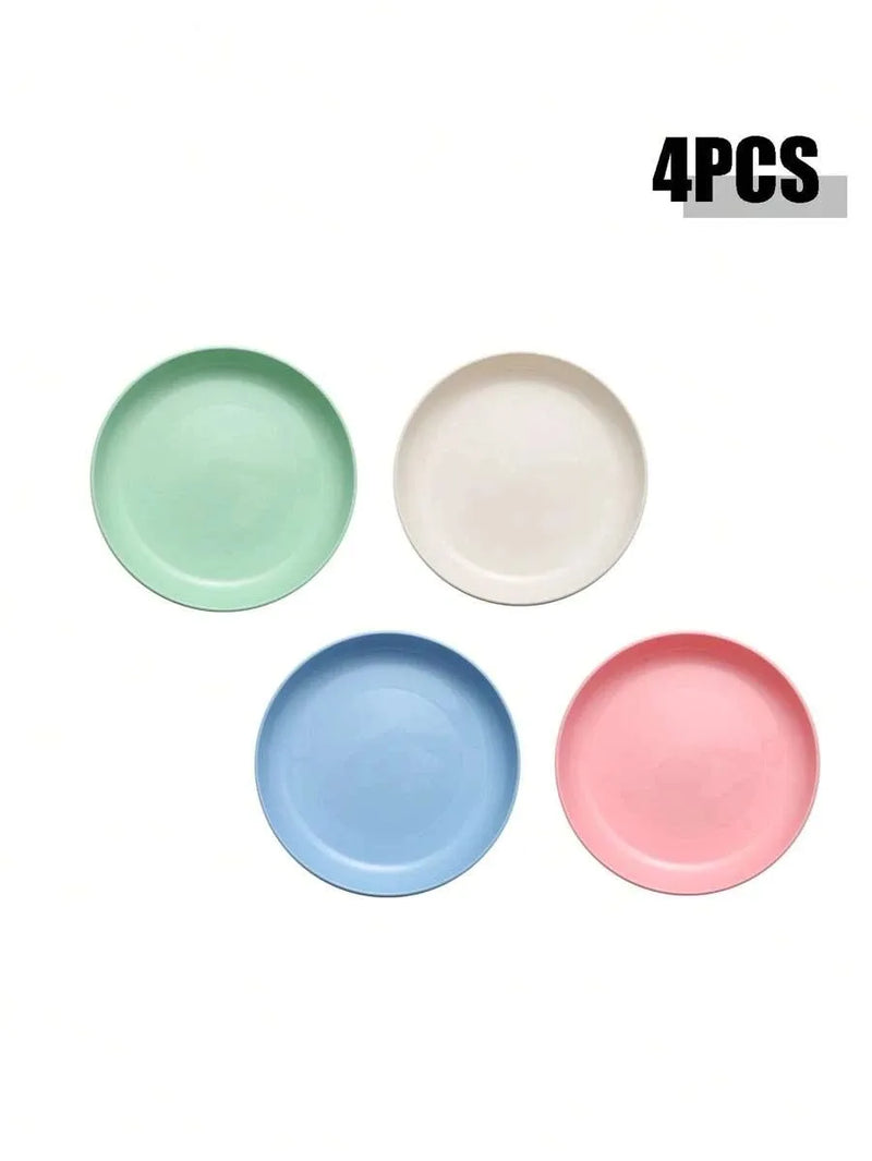 Axyaa Plastic Dinner & Dessert Plates, Reusable, Microwave & Dishwasher Safe