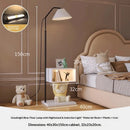 Axyaa Cute Apple Floor Lamp with Side Table, LED Light, Modern Decor for Small Living Room