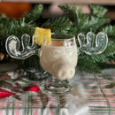 Axyaa Christmas Elk Glass Cup | Cute Reindeer Mug for Hot & Cold Drinks