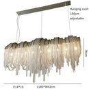 Axyaa Postmodern Tassel Chain LED Floor Lamp Gold/Silver Luxury for Living Room