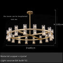 Axyaa Black Brass Crystal Chandelier - High Quality Luxury Ceiling Hanging Lamp