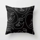 Axyaa Abstract Art Couple Portrait Pillow Cover 45X45CM