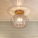 Axyaa Crystal Pendant Ceiling Light: Modern Simple Chandeliers for Home Decor