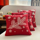 Axyaa Christmas Deer Snowflake Cushion Cover - Home Sofa Decor