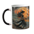 Axyaa Beautiful Witch Ceramic Coffee Mug Halloween Gift Cup for Witch Lovers