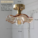Nordic Glass/Ceramic Ceiling Light by Axyaa - Vintage E27 Fixture for Hallway