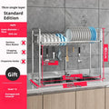 Axyaa Stainless Steel Plate Rack Holder Kitchen Organizer Dish Shelf