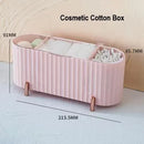 Axyaa Cosmetics Storage Box Dust-proof Makeup Organizer for Bathroom Jewelry Swabs Pads