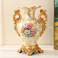 Axyaa European Retro Vase Resin Decoration for Home Foyer, Living Room, TV Cabinet
