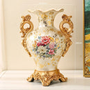 Axyaa European Retro Vase Resin Decoration for Home Foyer, Living Room, TV Cabinet