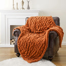 Axyaa Luxe Dual Sided Plush Faux Rabbit Fleece Throw Blanket
