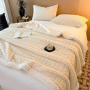 Axyaa Double Layer Fleece Blanket for Sofa or Bed Queen – Thick & Warm