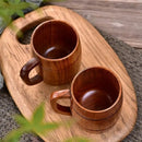 Axyaa Handmade Wooden Beer Mug 320ml - Natural Wood Cup for Drinks