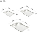 Axyaa Rectangular Ceramic Plate Set for Elegant Dining Experience