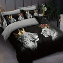 Axyaa Beast Print Bedding Set - Soft Duvet Cover with Zipper Closure
