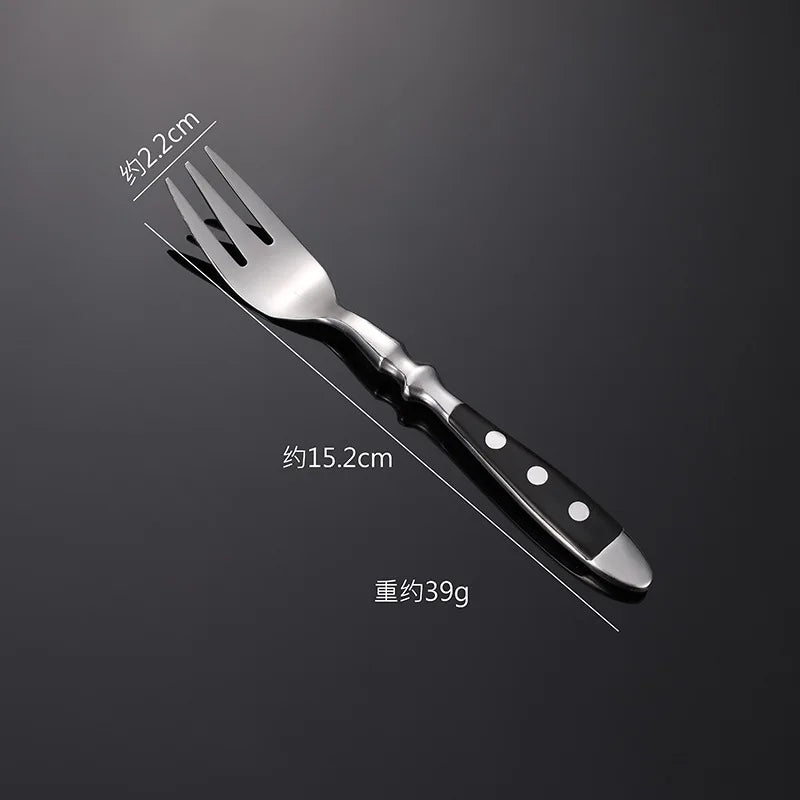 Axyaa Stainless Steel Dining Cutlery Set with Wooden Handles