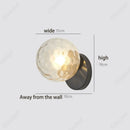 Axyaa Glass Ball LED Wall Lamp for Bedroom Study Living Room Corridor