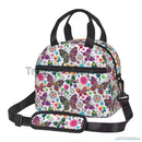 Axyaa Colorful Butterflies Insulated Lunch Bag with Shoulder Strap