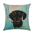 Axyaa Cartoon Dog Linen Pillowcase 45*45cm