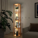 Axyaa Wooden Shelf Floor Lamp for Home Décor & Lighting in Bedroom, Living Room & Study