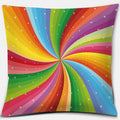 Rainbow Square Pillowcase by Axyaa: Home & Car Decor Accent