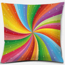 Rainbow Square Pillowcase by Axyaa: Home & Car Decor Accent