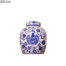 Axyaa Blue & White Porcelain Vase for Classical Room Decor