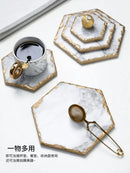 Axyaa Marble Coaster Set for Table Decoration