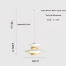 Axyaa UFO Gradient Pendant Light Fixture Mid Century Modern Chandelier