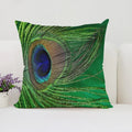 Axyaa Peacock Feathers Cushion Cover Set for Bed and Sofa