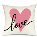 Axyaa I LOVE YOU Pillowcase; Sweet & Romantic Design for Home Decor