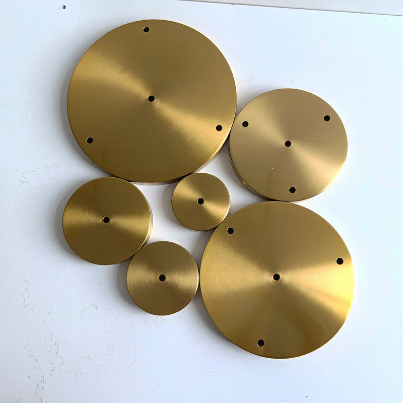 Axya Round Brass Ceiling Plate for DIY Pendant Lamps, Available in Various Sizes