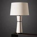 Axyaa Ceramic Table Lamp with Fabric Lampshade for Living Room Bedroom Decor