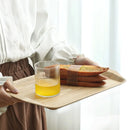 Axyaa Wooden Tray: Kitchen Storage, Cake Bread, Water Cup Holder, Flat Serving Tray