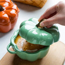 Axya Ceramic Pumpkin Bowl with Lid for Halloween Party Festivities