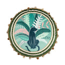 Axyaa Green Leaves Moss Print Velvet Cushion Cover 45x45cm for Home Decor
