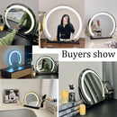 Axyaa Light-Up Vanity Mirror with Smart Touch Control, 3 Colors, 360° Rotation
