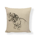 Axyaa Cute Animal Painted Cushion Covers for Home Decor and Gifts