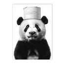Axyaa Cute Panda Newspaper Wall Art for Bathroom Decor