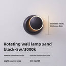 Axyaa Brushed Aluminum Wall Sconce for Living Room Bedroom - 360 Rotation, Indoor Lighting