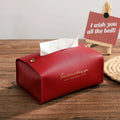 Axyaa Leather Tissue Box Holder Multi-purpose Storage Organizer