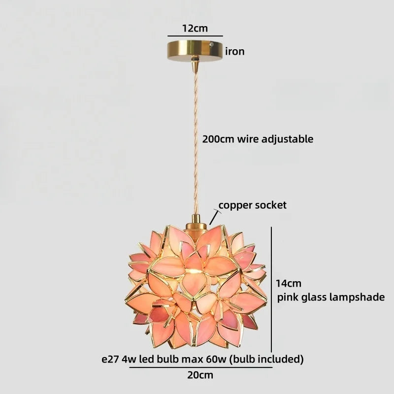 Axyaa Clear Glass LED Pendant Lights Modern Minimalist Hanging Lamp