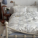 Axyaa Pastoral Blue Jasmine Series 4-Piece Sheet Set, Skin-Friendly & Breathable