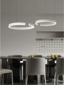 Axyaa LED Round Ring Chandelier for Dining Room, Living Room, and Bedroom