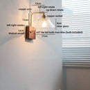 Axyaa Clear Glass LED Wall Light Fixture for Bedroom & Bathroom Lighting