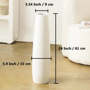 Axyaa 24" Tall White Floor Vase for Modern Home Decor