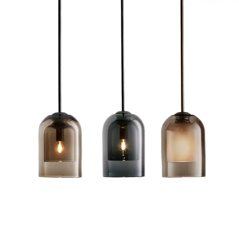 Nordic Glass Chandelier LED Pendant Light for Bedroom and Dining Area by Axyaa