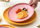 Axyaa 8-inch Ceramic Dinner Plate Set for Steaks, Vegetables, Breads, Desserts & More