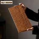 Axyaa Teak Wood Zen Tea Tray for Serving Cha and Decoration