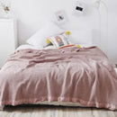 Axyaa Cotton Knitted Waffle Blanket - Soft Japanese Embossed Plaid Throw